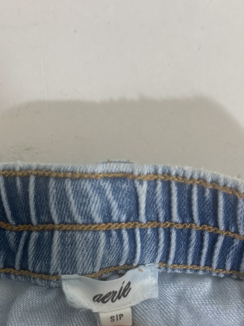 Aerie Light Blue Distressed High-Rise Jean Shorts Size Small - Picture 3 of 8